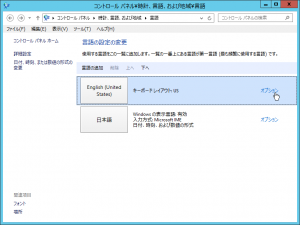 Step 6: Select the "option" menu of "English" (in Japanese, "オプション")